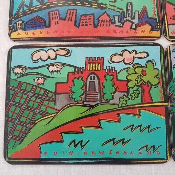 New Zealand Placemats, 8 x 11 inch Cork Back Acrylic Front, Set of 4 - Picture 2 of 9